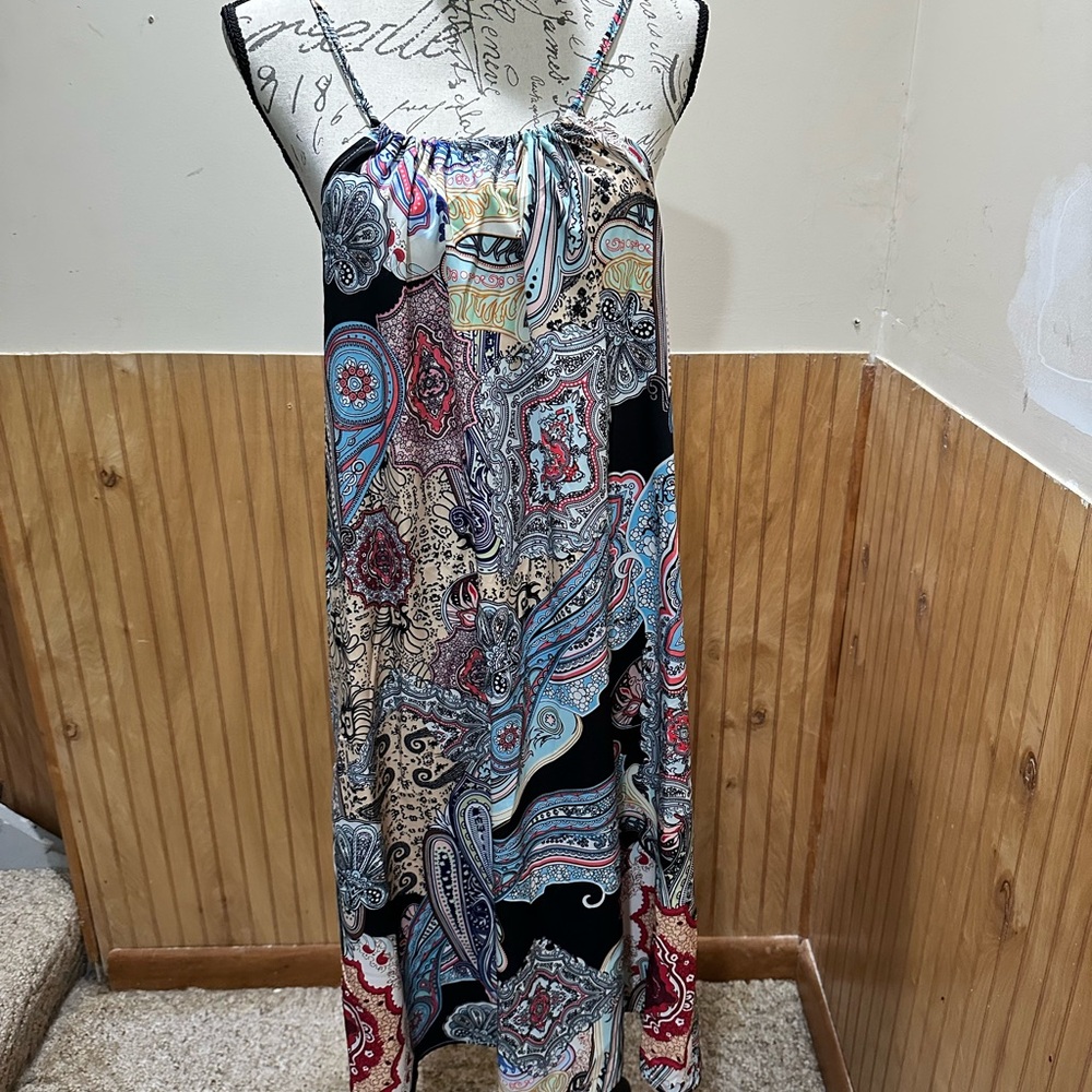 SHEIN Multicolor Paisley Maxi Dress